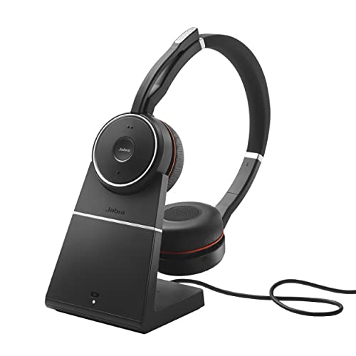 Jabra Evolve 75 SE Link380a UC Support stéréo Bluetooth avec microphone antibruit, batterie longue durée et double connectivité Fonctionne avec toutes les autres plateformes Noir