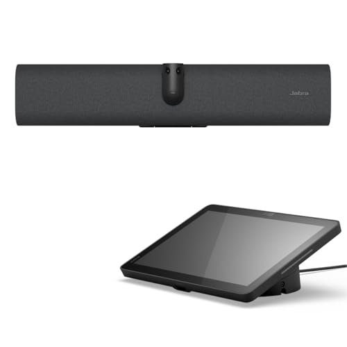 Jabra PanaCast 40 Système de barre vidéo pour salle de réunion Android et contrôleur tactile, système de conférence champ de vision à 180° avec microphone et haut-parleurs, certifié pour Microsoft