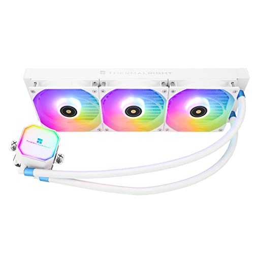 Thermalright Frozen Prism 360 Refroidisseur d'eau ARGB AIO,refroidisseur liquide processeur,ventilateurs PWM 3x120mm,système de refroidissement à eau,haute vitesse 1850 tr min,compatible Blanc ARGB