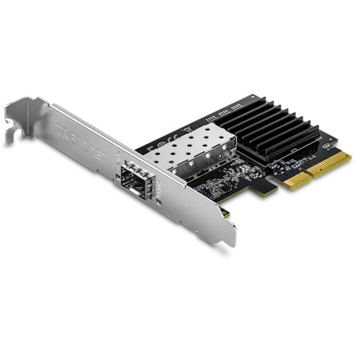 TRENDnet, TEG-10GECSFP, 10 Gigabit PCIe SFP Adaptateur réseau, convertit Un Emplacement PCIe en Un Emplacement 10G SFP , Prend en Charge 802.1Q, Supports Standard et Bas de Gamme Inclus