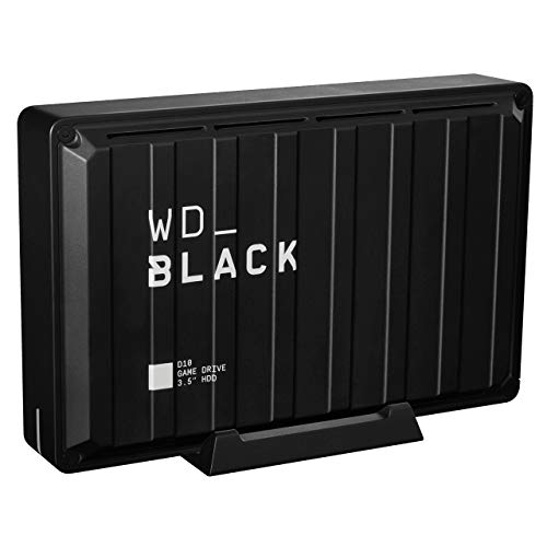 WD_BLACK D10 8 To Game Drive HDD, Disque Dur Externe, jusqu'à 250 Mo s, fonctionne avec Playstation, Xbox, PC et Mac 7200 TR MIN, refroidissement actif pour stocker votre collection de jeux