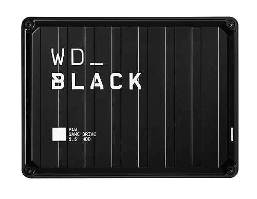 WD_BLACK P10 5 To Disque dur Externe Portable, USB 3.2 Gen 1, jusqu'à 130 Mo s, Mobile et Robuste, Fonctionne avec PC et Console, Noir