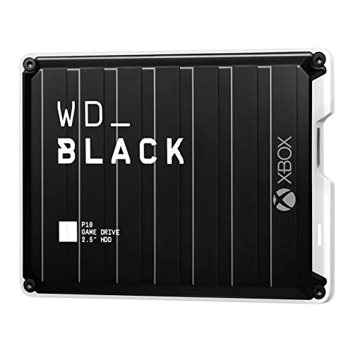 WD_BLACK P10 pour Xbox 2 To, Disque dur Externe Portable, des vitesses allant jusqu'à 130 Mo s, Une abonnement d'un mois au Xbox Game Pass Ultimate, Compatible avec Xbox Series X|S, Noir et Blanc