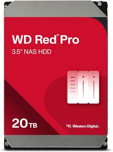 WD Red Pro 20 to NAS Disque Dur Interne 3,5 - 7200 RPM, SATA 6 GB s, CMR, Cache de 512 Mo