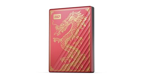 WD Disque Dur Externe Portable My Passport Ultra de 2 to, édition limitée, Red Dragon Drive, USB-C, avec Logiciel de Sauvegarde et de Protection par Mot de Passe, WDBRHB0020BRD-WESN