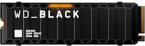 WD_Black SN850X SSD 8 to, Disque SSD Interne avec dissipateur Thermique, Gaming SSD, Haute Performance Disque de Jeu, Lecture jusqu'à 7200 Mo s, écriture jusqu'à 6,600 Mo s, PCIe Gen 4.0 NVMe, Noir