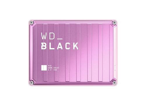 WD_BLACK P10 6 To, Disque dur Externe Portable, USB 3.2 Gen 1, jusqu'à 130 Mo s, Haute Performance, Fonctionne avec Playstation, Xbox, PC, Console et Mac, 1 mois d’abonnement à Discord NITRO, Rose