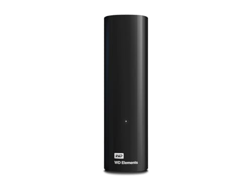 WD Elements 26 to Disque Dur Externe de Bureau, USB 3.1 Gen 1, Supplémentaire pour Les Photos, la Musique, Les vidéos et Tous Les Autres fichiers, Résistant aux Chocs, Noir