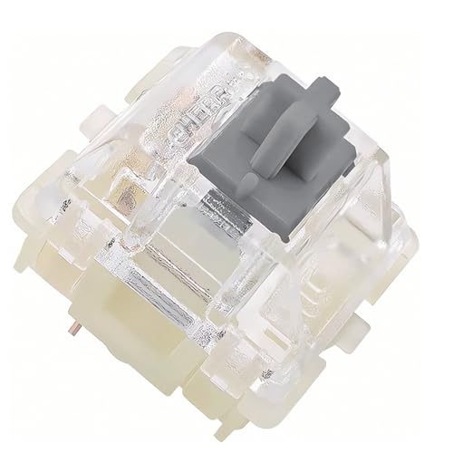 Granvela Cherry MX Speed Lot de 10 commutateurs RVB argentés | Montage sur plaque | Interrupteur tactile pour clavier mécanique, emballé dans une boîte de protection en polyéthylène.