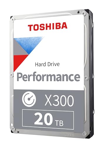 Toshiba Disque Dur Interne Mémoire Interne X300 20To Performance Gaming 3,5'' - CMR SATA 6 Go s 7200 tr min 512 Mo de cache - HDWR62AXZSTA