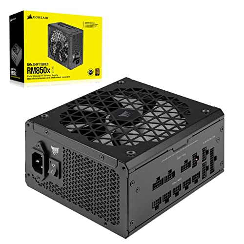 Corsair RM850x SHIFT Alimentation ATX Entièrement Modulaire - Interface Latérale Modulaire - Compliant ATX 3.1 PCIe 5.1 - Condensateurs Évalués à 105°C - Efficacité 80 PLUS Gold - Noir