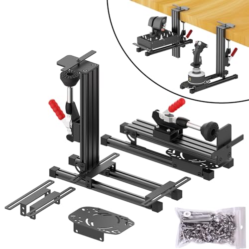 Support Universel HOTAS Bureau Compatible With X56 X52 X52 Pro X55, Thrustmaster Warthog 10C Throttle, Winwing Orion 1 2, T.16000M FCS, TCA Airbus, VKB Gunfighter MK.III (Pack de 2)
