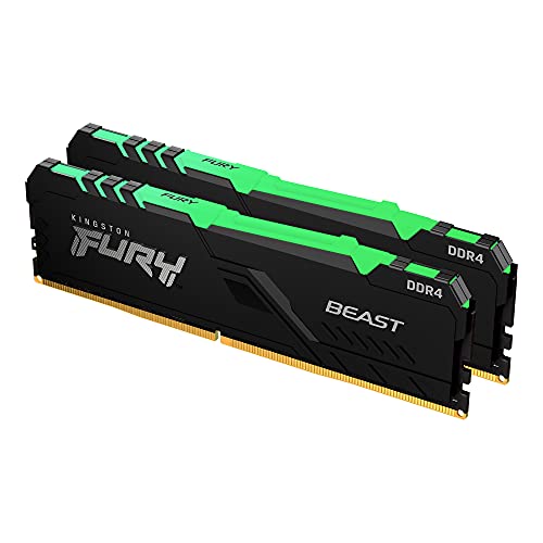 Kingston FURY Beast KF432C16BBAK2 16 Lot de 2 mémoires pour ordinateur de bureau 16 Go (2 x 8 Go) 3200 MT s DDR4 CL16 (renouvelé)