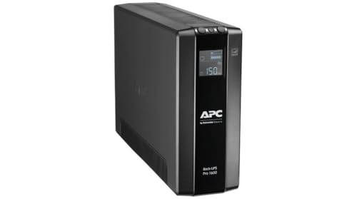 APC by Schneider Electric Back UPS Pro - BR1600MI - Onduleur 1600VA (8 Prises IEC, Interface LCD, Protection des Lignes de données 1 Go)