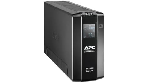 APC by Schneider Electric Back UPS Pro - BR650MI - Onduleur 650VA (6 Prises IEC, Interface LCD, Protection des Lignes de données 1 Go)