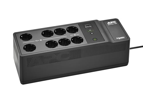 UPS APC pour la Maison, Batterie de Secours UPS 1050VA avec AVR, 8X Prises UNEL, (2) Ports de Charge USB, Alimentation sans Interruption Back-UPS, BE1050G2-IT