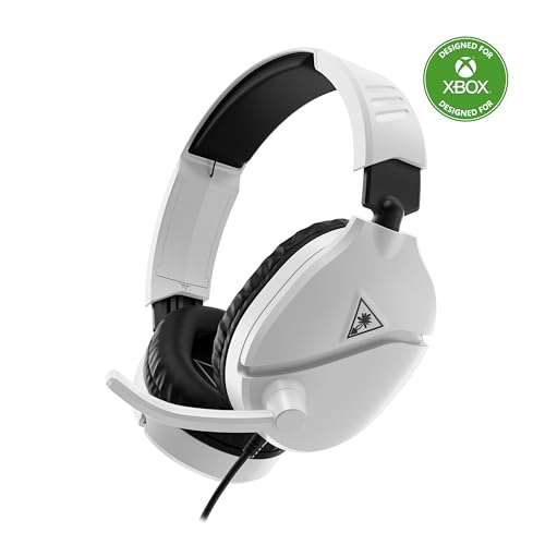 Turtle Beach Recon 70 Console Blanche Casque de gaming multiplateforme pour Xbox Series X ou S et PS5, PS4, PS4 Pro, PC et Appareils Mobiles avec prise 3,5 mm