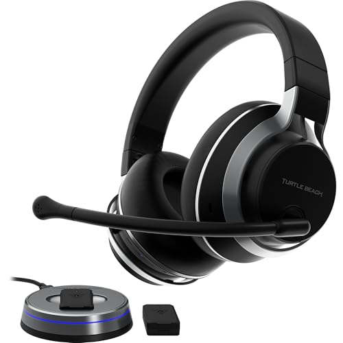 Turtle Beach Stealth Pro Casque de jeu san fil multiplateforme Bluetooth avec Suppression Active pour PS5, PS4, PC et Mobile