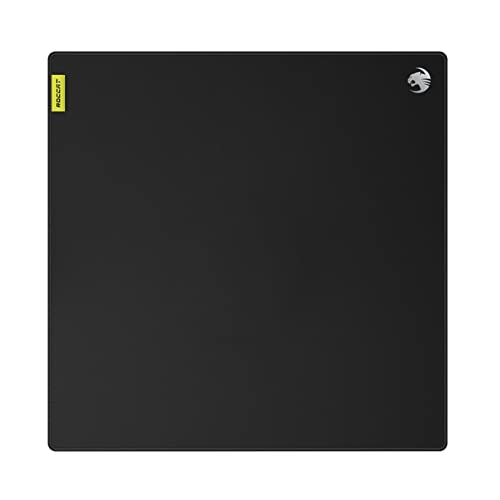 Roccat Sense Pro Tapis de Souris de Jeu en Tissu de Qualité Militaire et Antidérapant avec Bords aux Coutures Discrètes - Carré