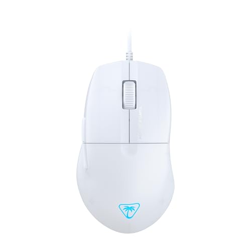 Turtle Beach Pure SEL - Souris Gaming Ergonomique ultralégère RGB, capteur Optique DPI 8K, Touches mécaniques, système de prétension, Patins en PTFE Pur, éclairage RGB - Blanc