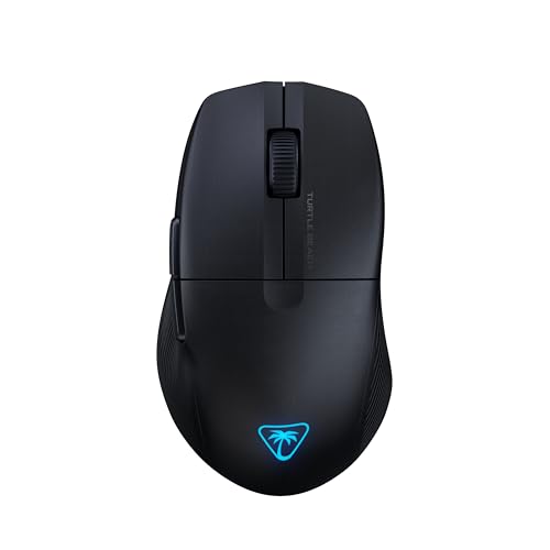 Turtle Beach Pure Air - Souris de Gaming RGB Ergonomique sans Fil Ultra-légère, capteur Optique 26 000 PPP, Batterie 125h, interrupteurs optiques Titan, Bluetooth, éclairage RGB - Noir