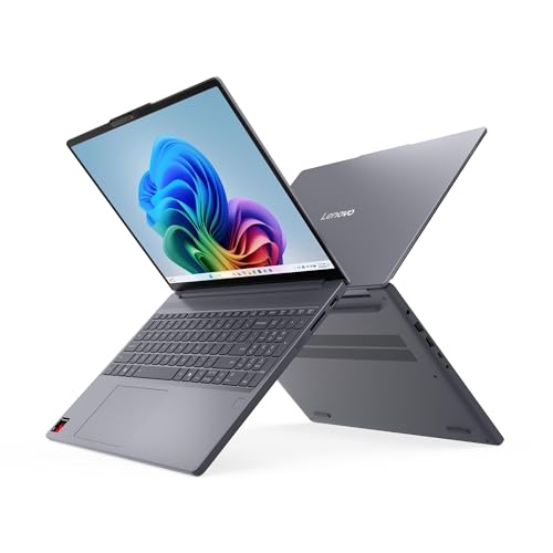 Lenovo Ordinateur portable Ideapad, écran tactile WUXGA de 15,3 , Qualcomm Snapdragon X X1-26-100 8 cœurs, carte graphique Qualcomm Adreno, 16 Go LPDDR5 256 Go SSD, Win11 Home, Wi-Fi 7, clavier