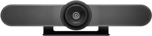Logitech MeetUp Caméra 4K Ultra HD pour salles de conférence, Noir