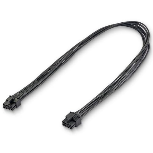 Câble d'alimentation PCIE pour Corsair Thermaltake 65 cm, 8 broches vers 6 2 broches, câble GPU mâle-mâle pour alimentation modulaire ARESGAME, 18 AWG, noir (64,8 cm)