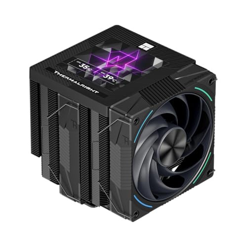 Thermalright Phantom Spirit 120 Vision EVO Refroidisseur d'air pour processeur Intel lga1851 1700 115x, AM4 AM5 120 Vision EVO CPU 2150 tr min, puissance de résolution de 480 x 480, écran IPS de 10 cm