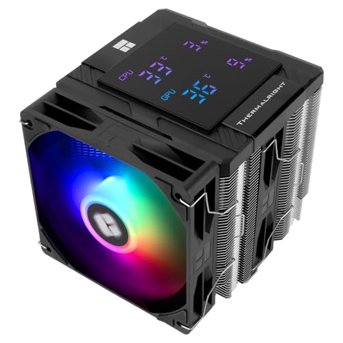 TR-Thermalright Peerless Assassin 120 Digital ARGB Refroidisseur d'air pour processeur avec couvercle de carte d'affichage numérique, refroidisseur double tour haute performance, 6 caloducs, pour