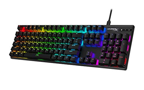 HyperX Alloy Origins - Clavier mécanique de Jeu RVB, commutateurs HyperX Rouges (Disposition Britannique)