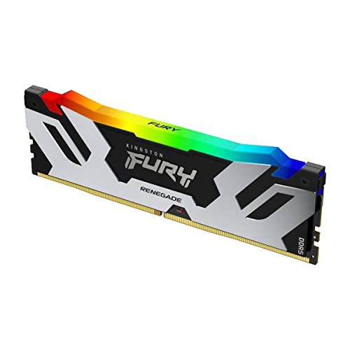 Kingston Fury Renegade DDR5 RGB 16GB 6400MT s DDR5 CL32 DIMM Mémoire pour PC de Gamer Module Simple - KF564C32RSA-16