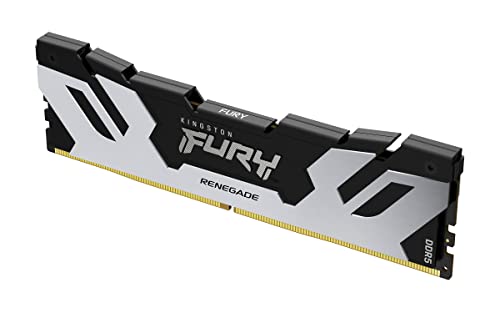 Kingston FURY Renegade DDR5 Argent Noir XMP 16Go 6400MT s CL32 DIMM Mémoire pour PC de Gamer Module Simple - KF564C32RS-16