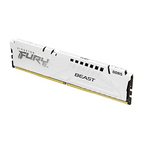 Kingston FURY Beast Blanc DDR5 64Go (2x32Go) 6000MT s CL36 DIMM Mémoire pour PC de Gamer Kit de 2 AMD EXPO et Intel XMP - KF560C36BWEK2-64