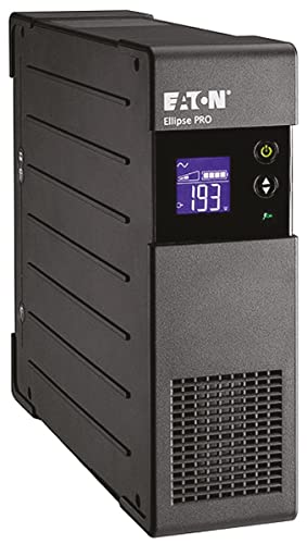 Eaton Onduleur Ellipse Pro 1200 IEC - Line Interactive UPS - Puissance 1200VA (8 Prises IEC) - Régulation Tension (AVR) - UPS avec Afficheur et Interface USB (Cable USB Inclus) - Noir (ELP1200IEC)