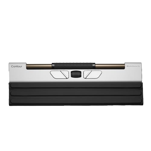 Contour RollerMouse Go – Souris Ergonomique centrée pour Le soulagement du Canal carpien | Compacte et idéale pour Les déplacements | Bluetooth et USB | Design ambidextre avec 5 Boutons