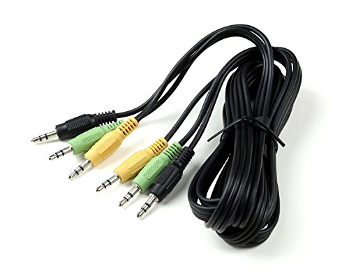 Summitlink câble Audio 3 vers 3 MiniJack Code Couleur pour 5.1 Logitech Enceintes d'ordinateur