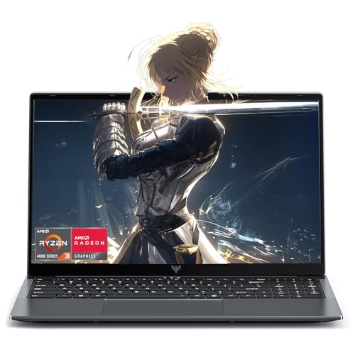 Tivique 15,6 Ordinateur Portable avec Ryzen R2544 jusqu'à 3,70GHz | PC Portable (Dépasser N150 N97), 16GB RAM DDR4*2 512GB SSD M.2 avec Win 11 Pro Préinstallé, FHD,BT5.2,USB3.2,Type-C,54,7Wh