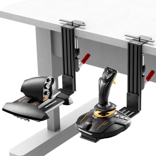 2 Pack Desk Mount Hotas Compatible Avec Logitech X52 X52 Pro X56 X56 Rhino, Thrustmaster T. Flight A-10C Warthog T.16000M FCS TCA Airbus Joystick Winwing Orion