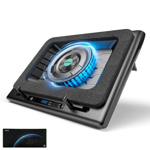 llano Refroidisseur Ordinateur Portable de Jeu avec Commande Tactile en continu et Tapis de Souris 3 Ports USB A Extra Large et Puissant Ventilateur Turbo pour Ordinateur Portable 15-19'' (sans RVB)