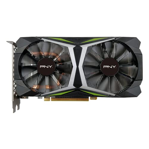 PNY Carte Graphique GeForce RTX 2060 Super 6GB Double Ventilateur, Noir, VCG206012DFMPB