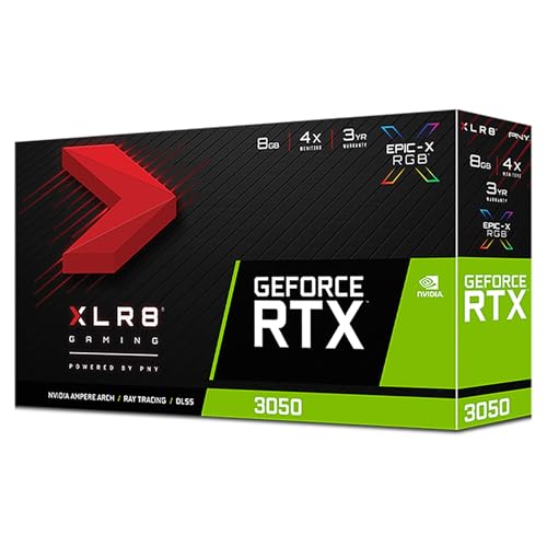 PNY GEFORCE RTX 3050 8GB XLR8 Gaming Revel Epic-X RGB Dual Fan Edition Noir