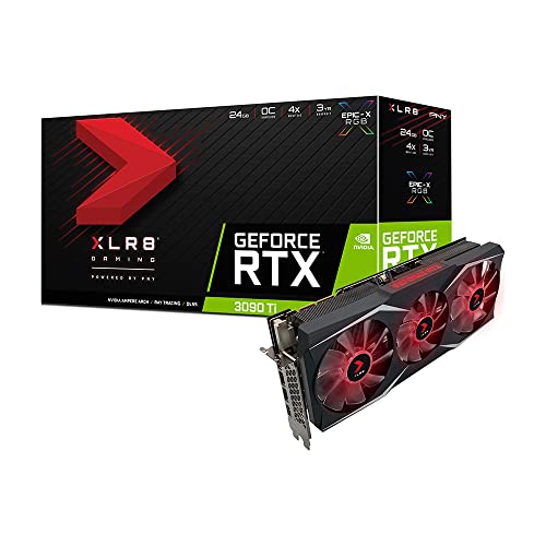 PNY GeForce RTX™ 3090 Ti 24GB GDDR6X XLR8 Gaming Epic-X RGB™ Uprising Triple Fan Carte Graphique Edition Overclockée