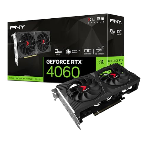 PNY GeForce RTX™ 4060 8GB XLR8 Gaming Verto Overclocked Dual Fan Edition DLSS 3
