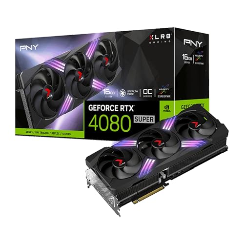 PNY GeForce RTX 4080 Super 16GB XLR8 Gaming Verto Epic-X RGB Overclocked Triple Fan DLSS 3 Indiana Jones et Le Cercle Ancien