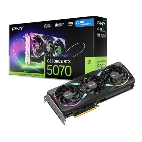 PNY Carte Graphique GeForce RTX™ 5070 12GB ARGB OC Triple Fan DLSS 4