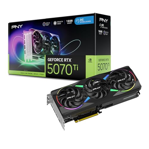 PNY Carte Graphique GeForce RTX™ 5070Ti 16GB ARGB OC Triple Fan DLSS 4