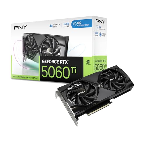 PNY GEFORCE RTX™ 5060 Ti 16GB Overclocked Dual Fan DLSS 4