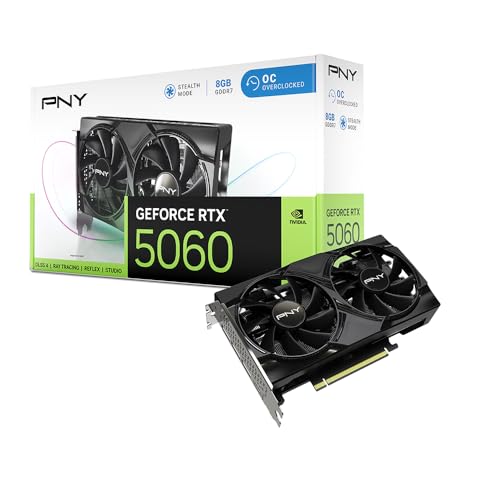 PNY Carte Graphique GEFORCE RTX™ 5060 8GB Overclocked Dual Fan DLSS 4