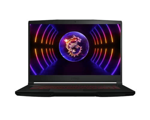 MSI Ordinateur portable de jeu mince GF63 15,6 , écran 1920 x 1080 pixels 144 Hz, GeForce RTX 2050 4 Go GDDR6, 12e génération Intel i5-12450H 8 cœurs, 8 Go DDR4 1 To SSD, Wi-Fi 6, HDMI 2.0, audio HD,